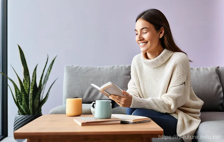 스마트 홈과 IoT 생활 - Cozy Smart Home with Voice-Controlled Lighting**

*   **Prompt:** A cheerful, brightly lit indoor sc...